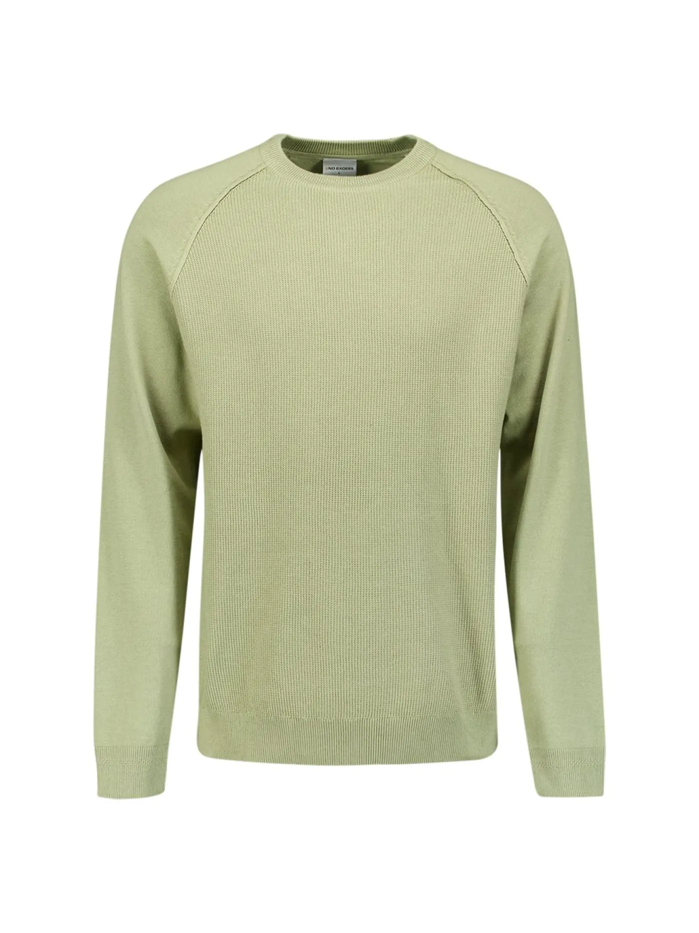 Pullover Crewneck Solid Waffle Knit