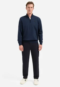 Pullover Half Zip 2 Coloured Melange