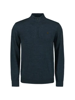 Pullover Half Zip 2 Coloured Melange