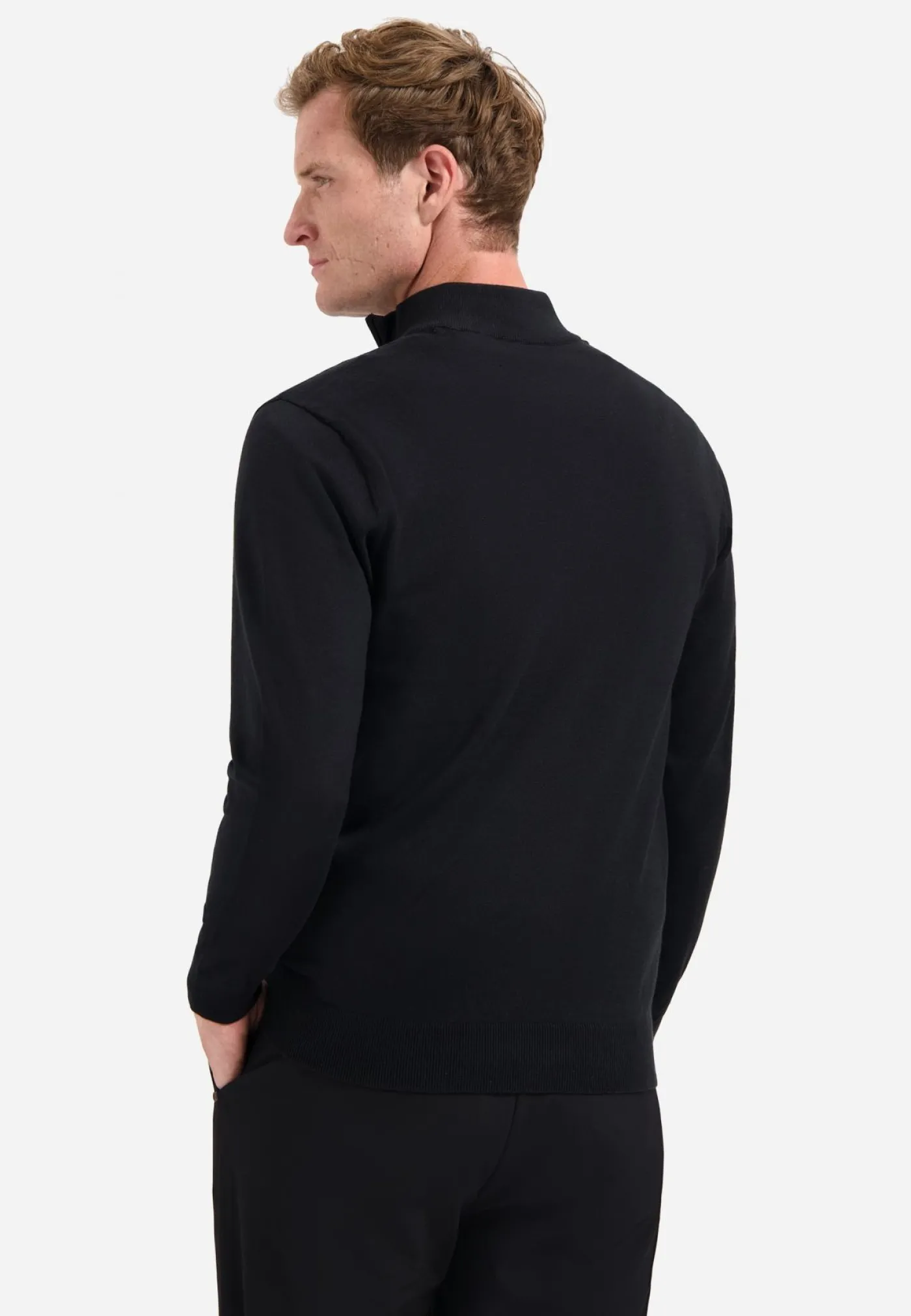 Pullover Half Zip 2 Coloured Melange