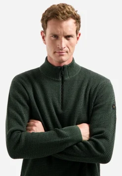 Pullover Half Zipper 2 Coloured Melange