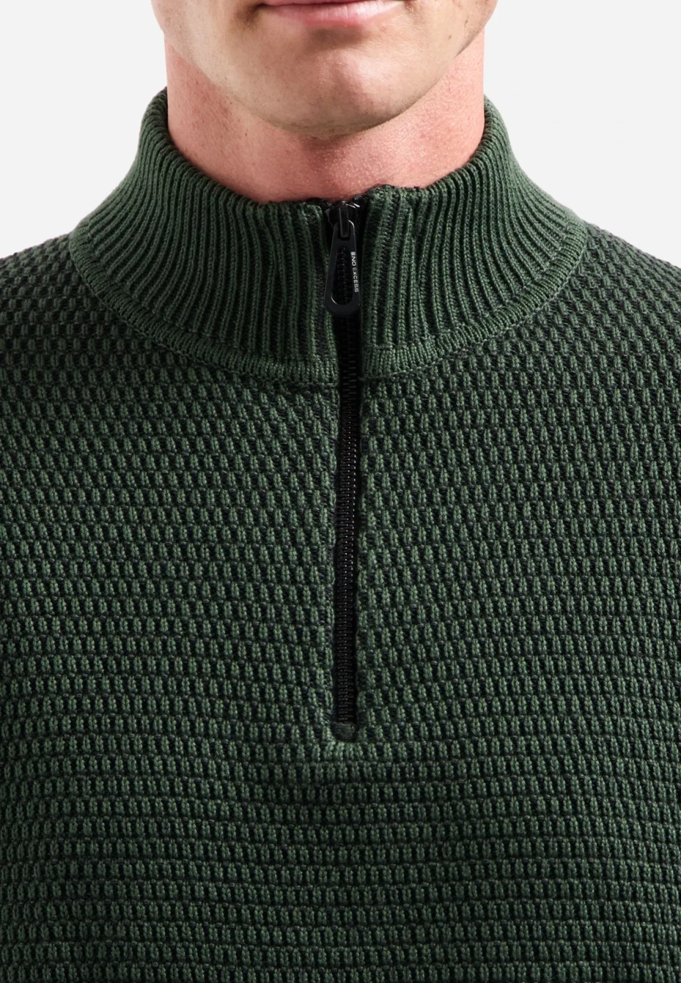 Pullover Half Zipper 2 Coloured Melange