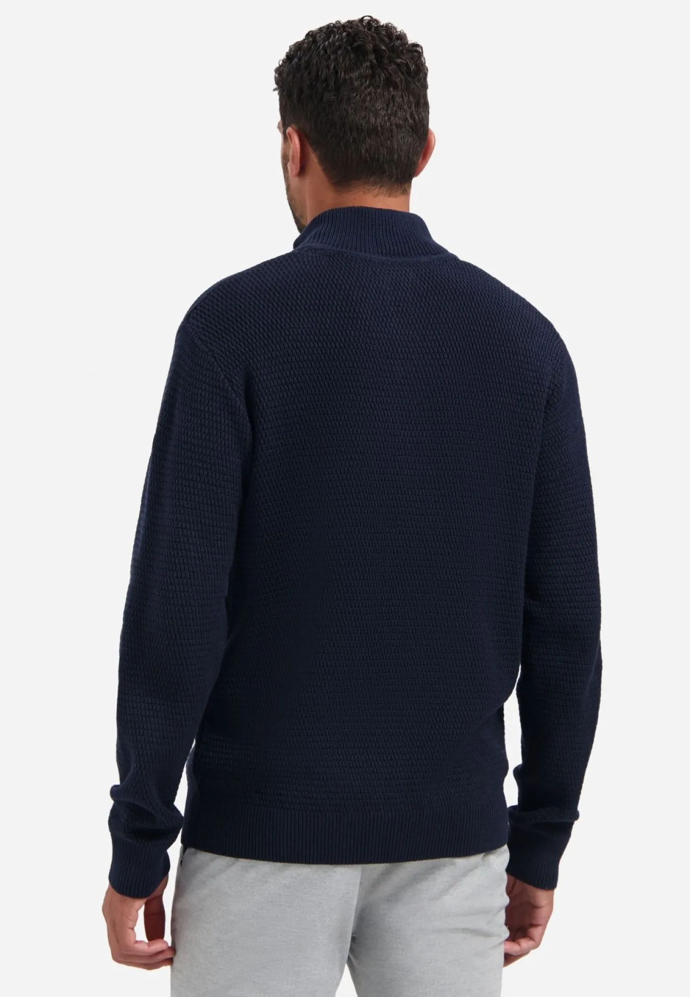 Pullover Half Zipper 2 Coloured Melange