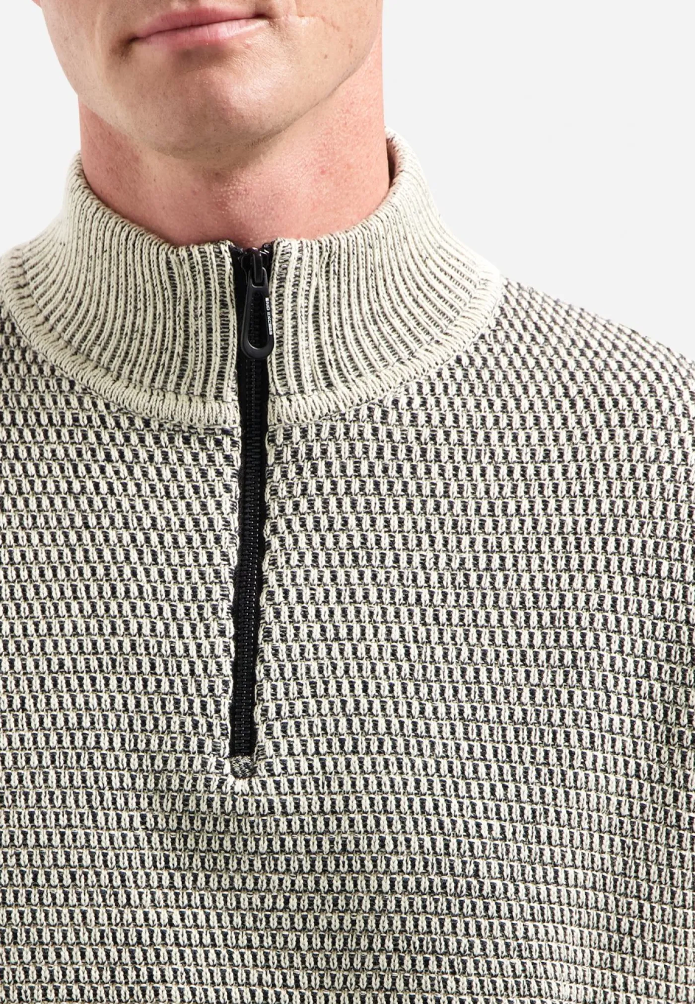 Pullover Half Zipper 2 Coloured Melange