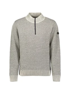 Pullover Half Zipper 2 Coloured Melange