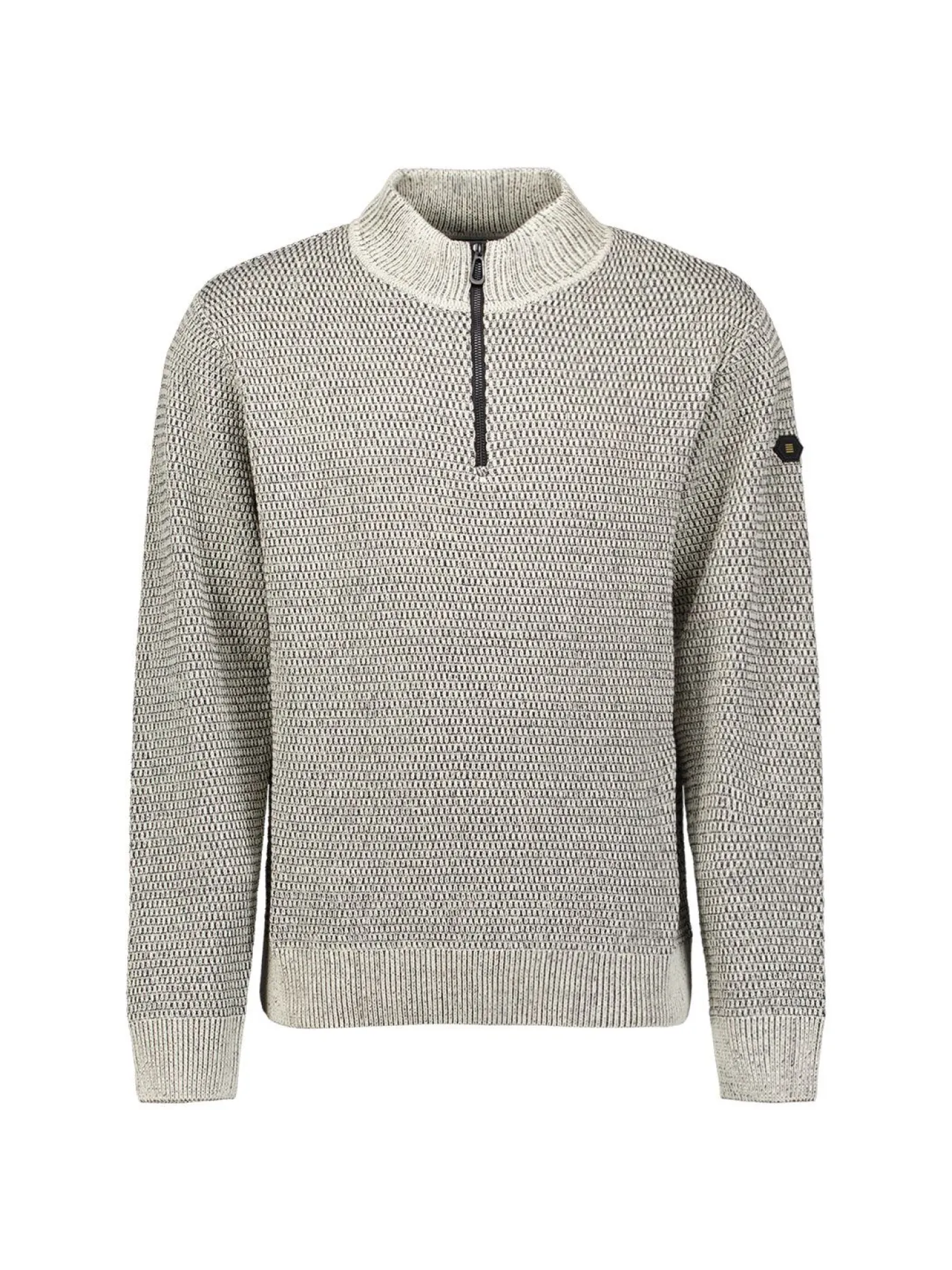 Pullover Half Zipper 2 Coloured Melange