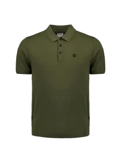 Pullover Short Sleeve Polo Button Solid