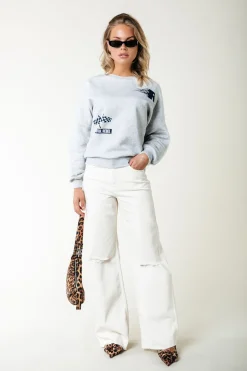 Racer Logo Dropped Shoulder Sweat