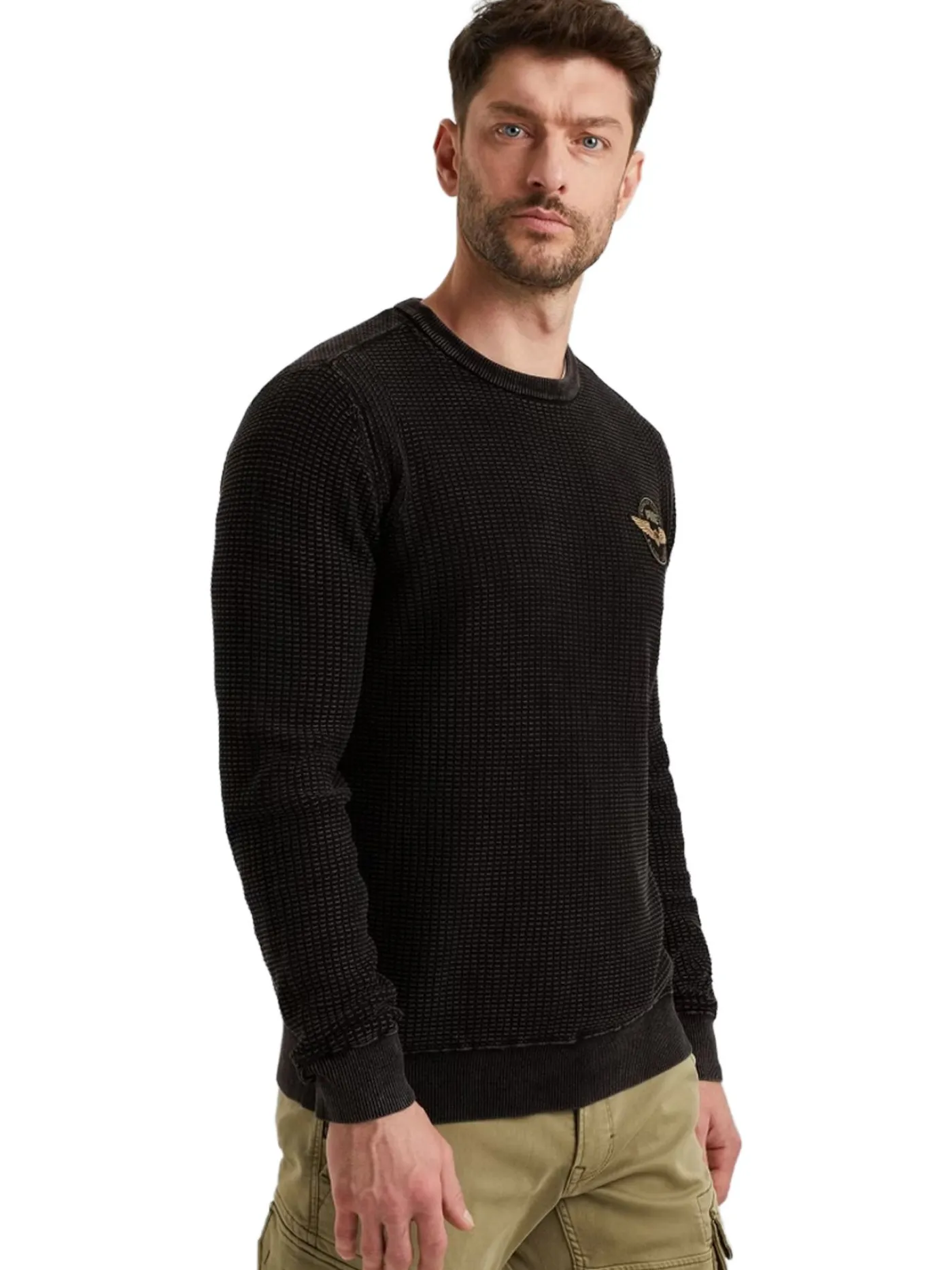 R-neck cotton garment dye stone wa