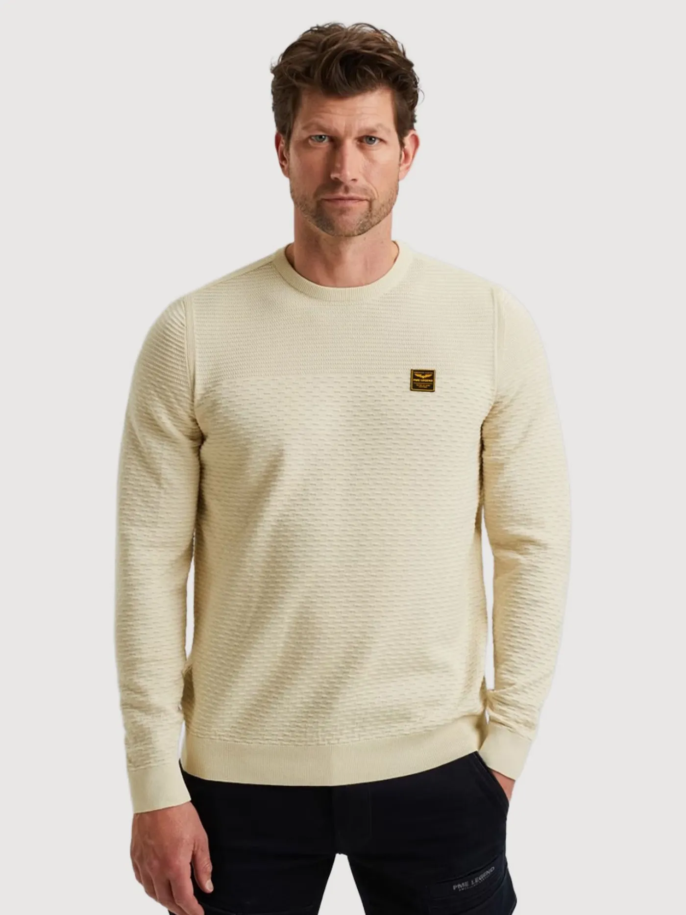 R-neck cotton mouline