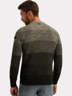 R-neck gradient knit