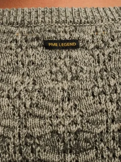 R-neck gradient knit