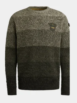 R-neck gradient knit