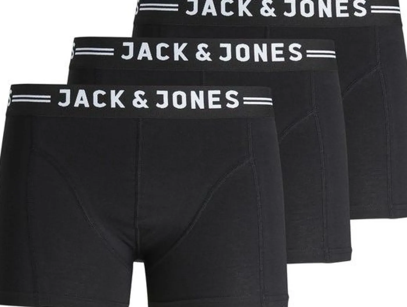 SENSE TRUNKS 3-PACK NOOS JNR - Black/Black & Black
