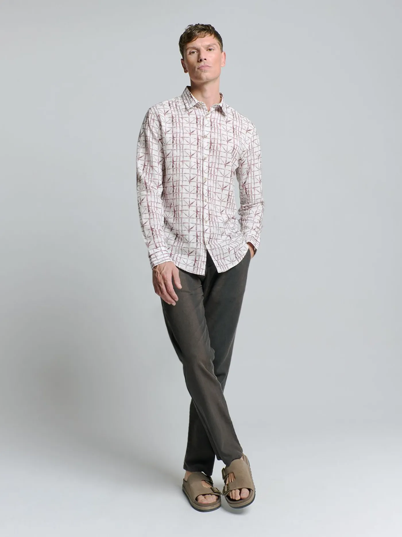Shirt Allover Printed With Linen