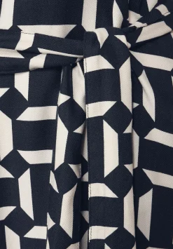 Shirt collar viscose dress