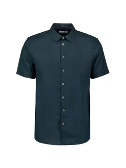 Shirt Short Sleeve Solid With Linen