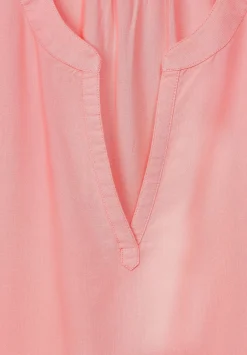 Shirtblouse w splitneck solid