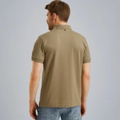 Short sleeve polo pique blend