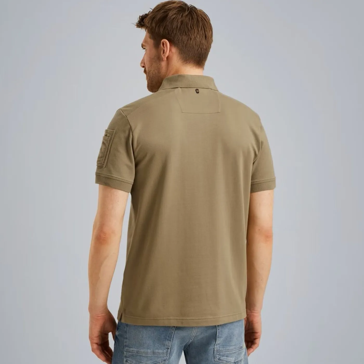 Short sleeve polo pique blend