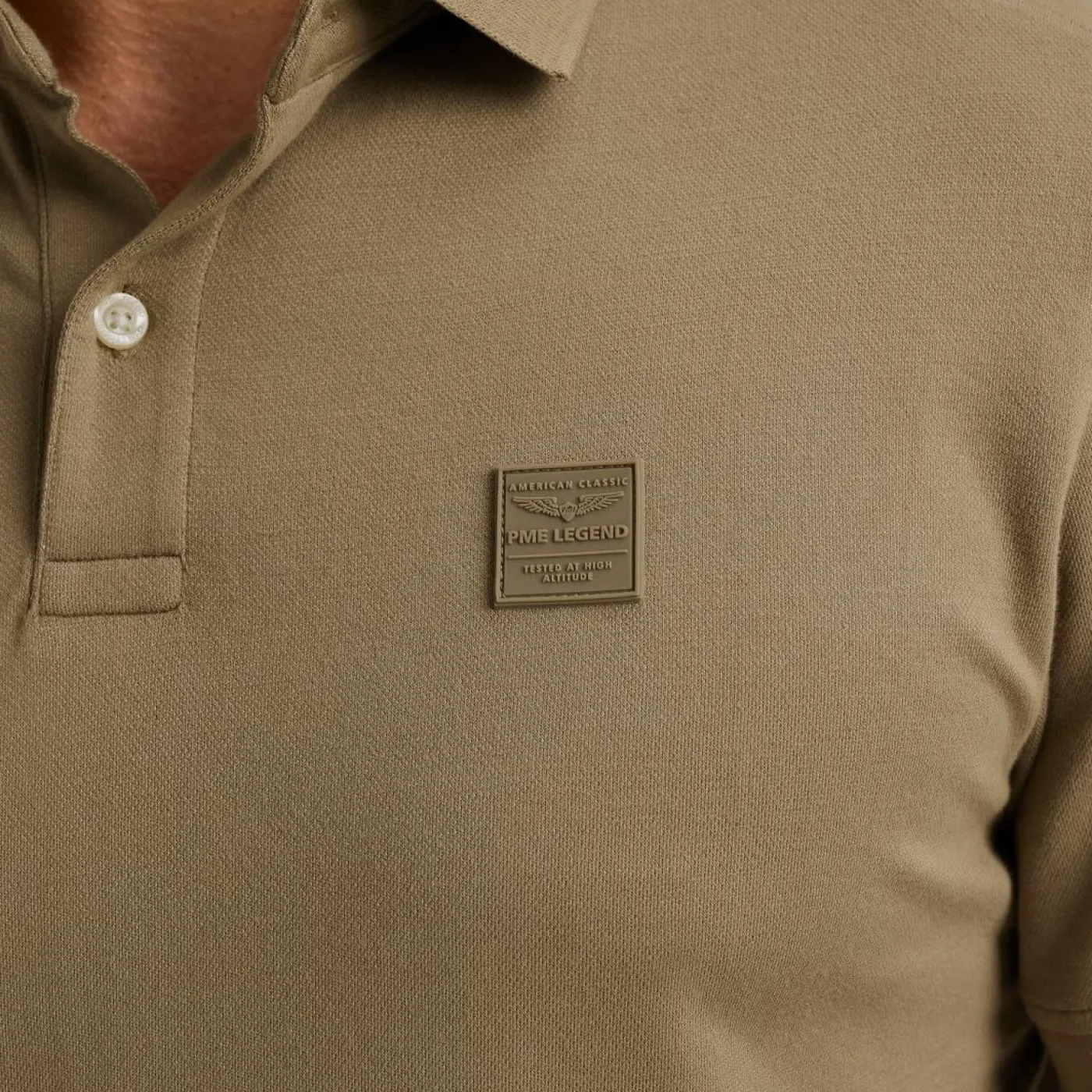 Short sleeve polo pique blend