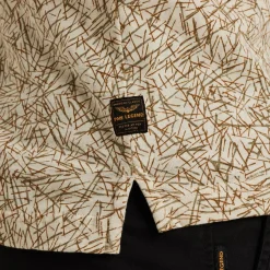 Short sleeve polo slub jersey aop