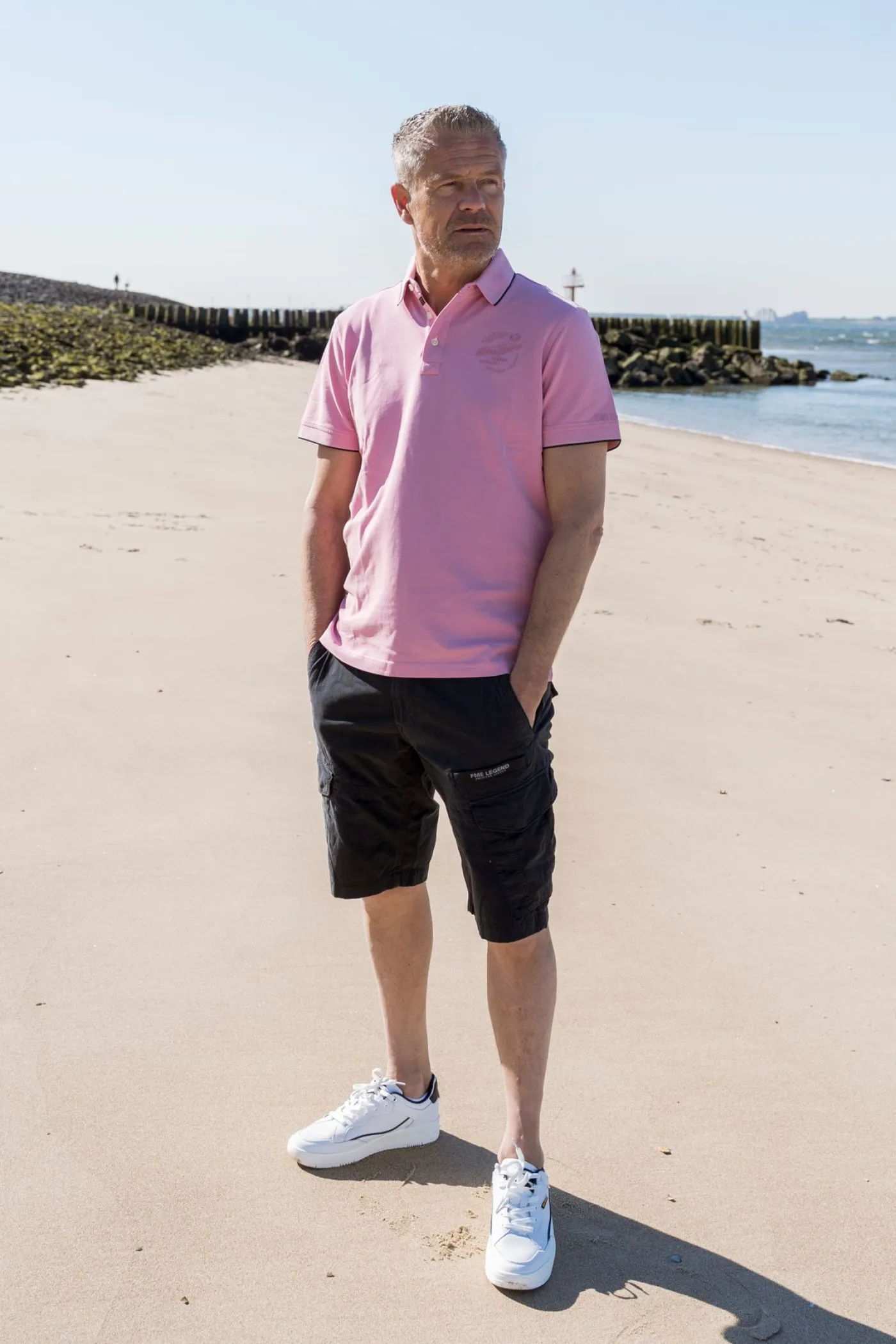 Short sleeve polo stretch pique pa