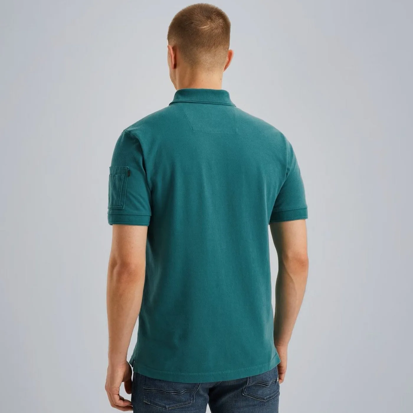 Short sleeve polo trackway polo