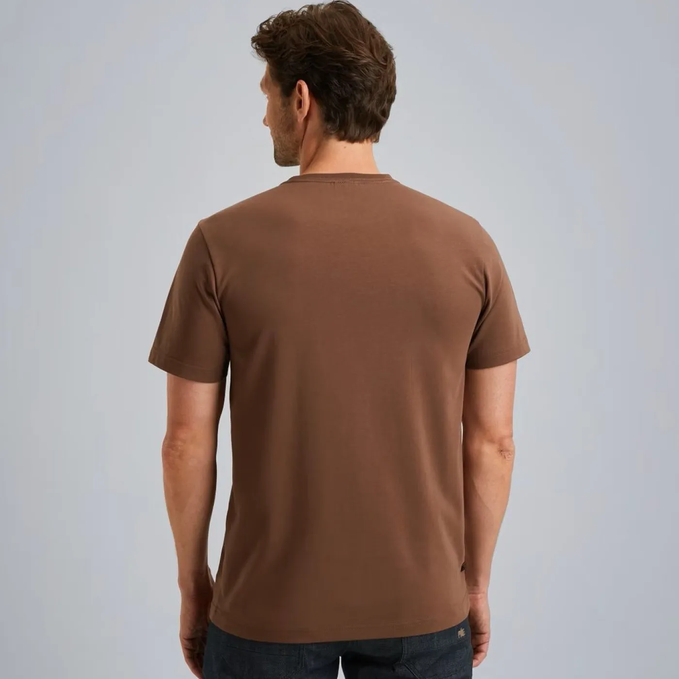 Short sleeve r-neck cotton elastan