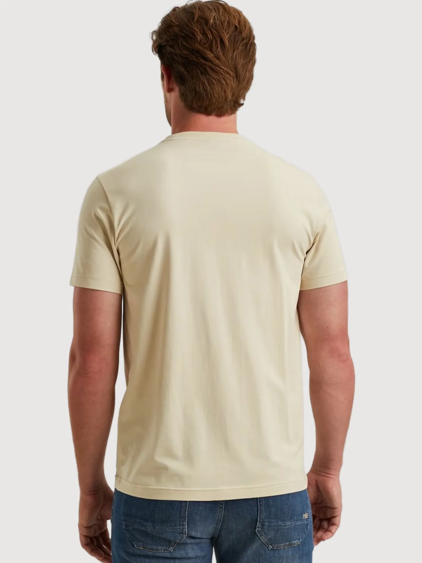 Short sleeve r-neck cotton elastan