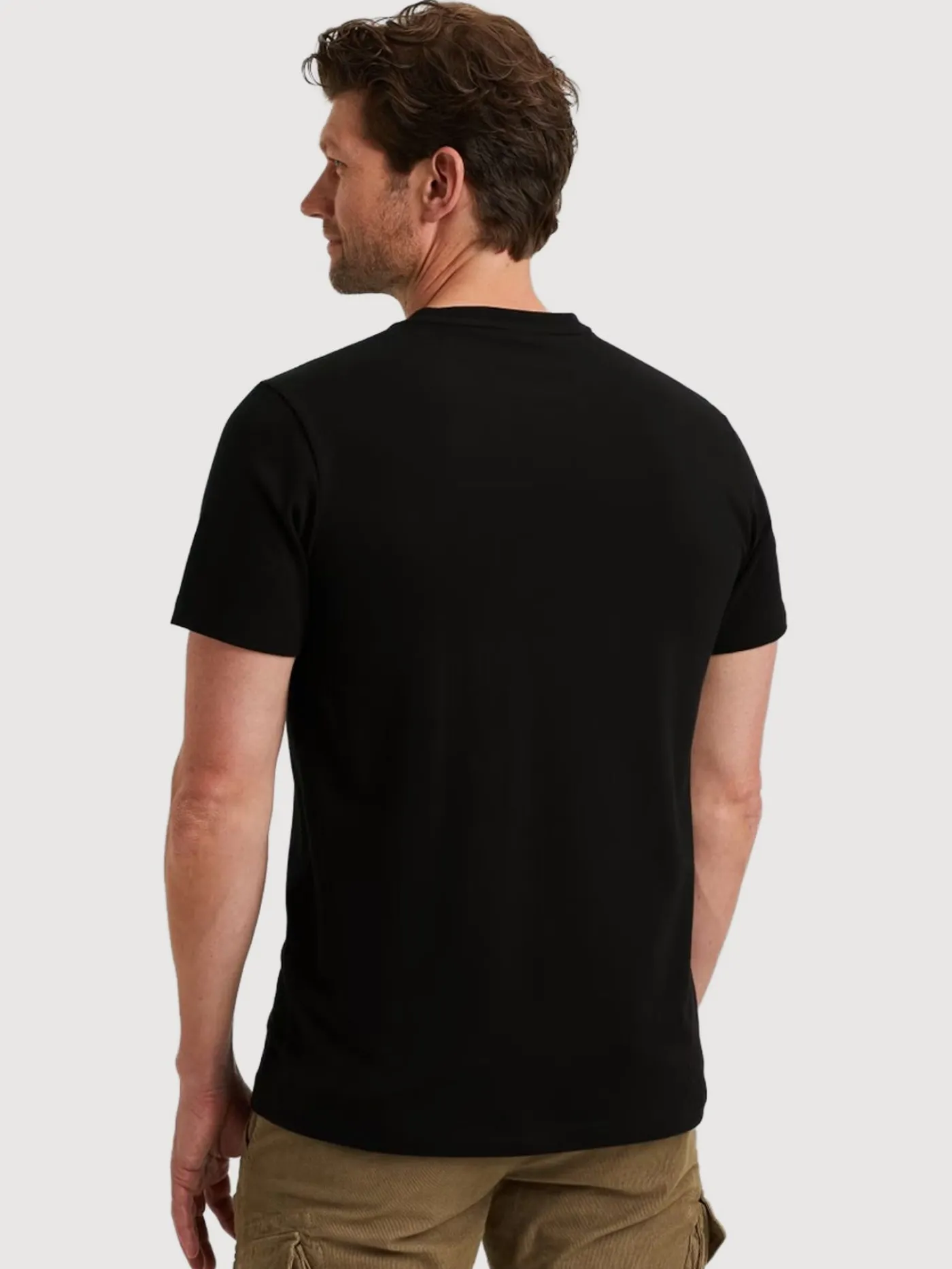 Short sleeve r-neck cotton elastan