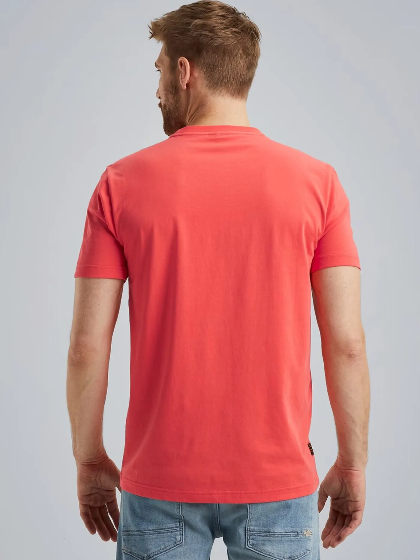 Short sleeve r-neck cotton elastan