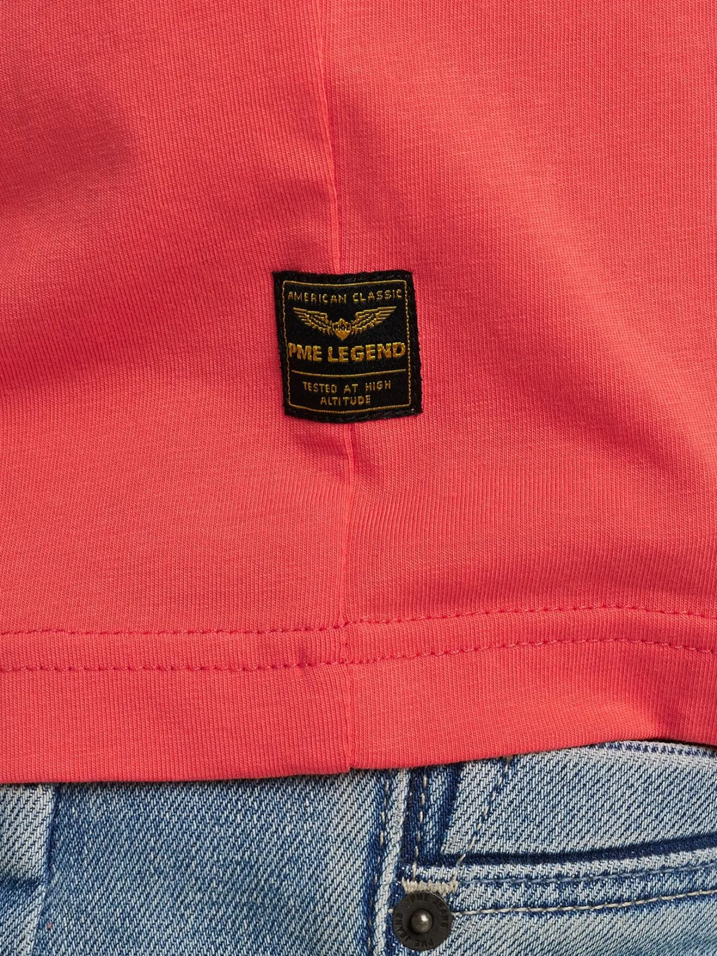 Short sleeve r-neck cotton elastan