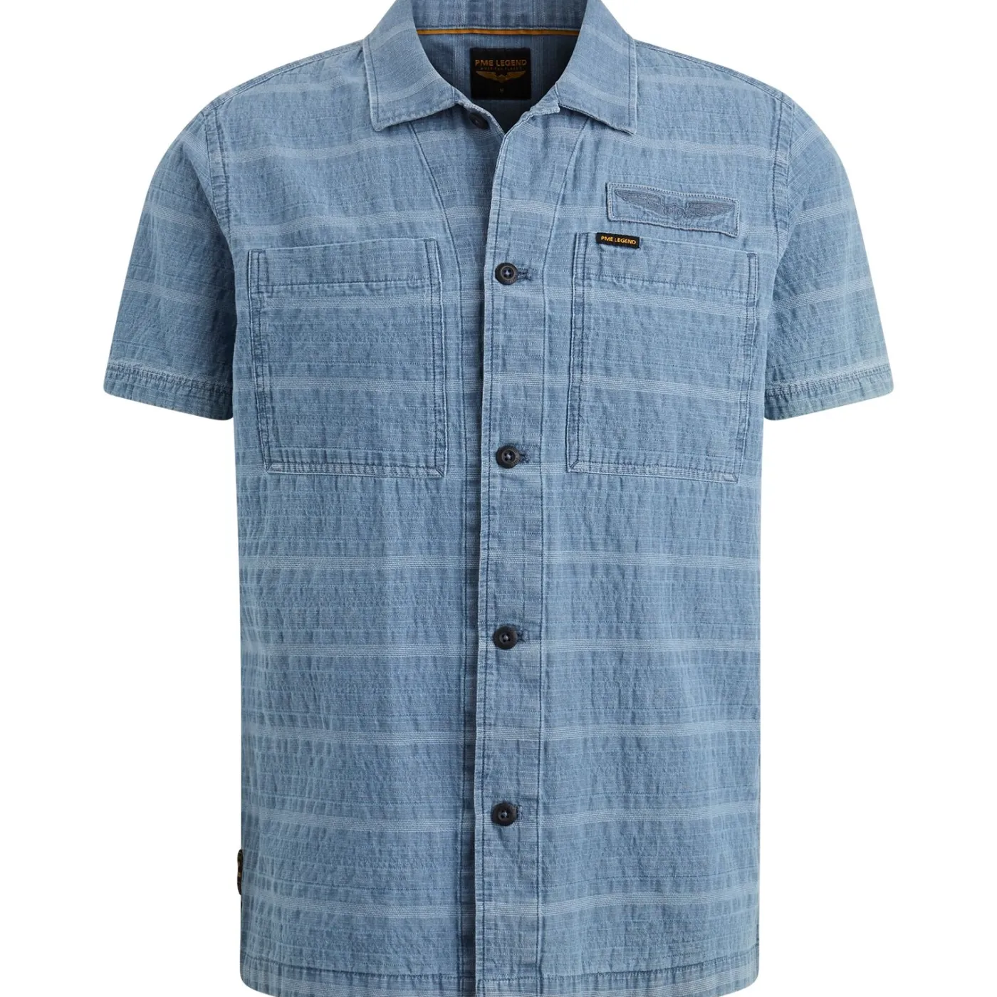 Short Sleeve Shirt Chambray Dobby
