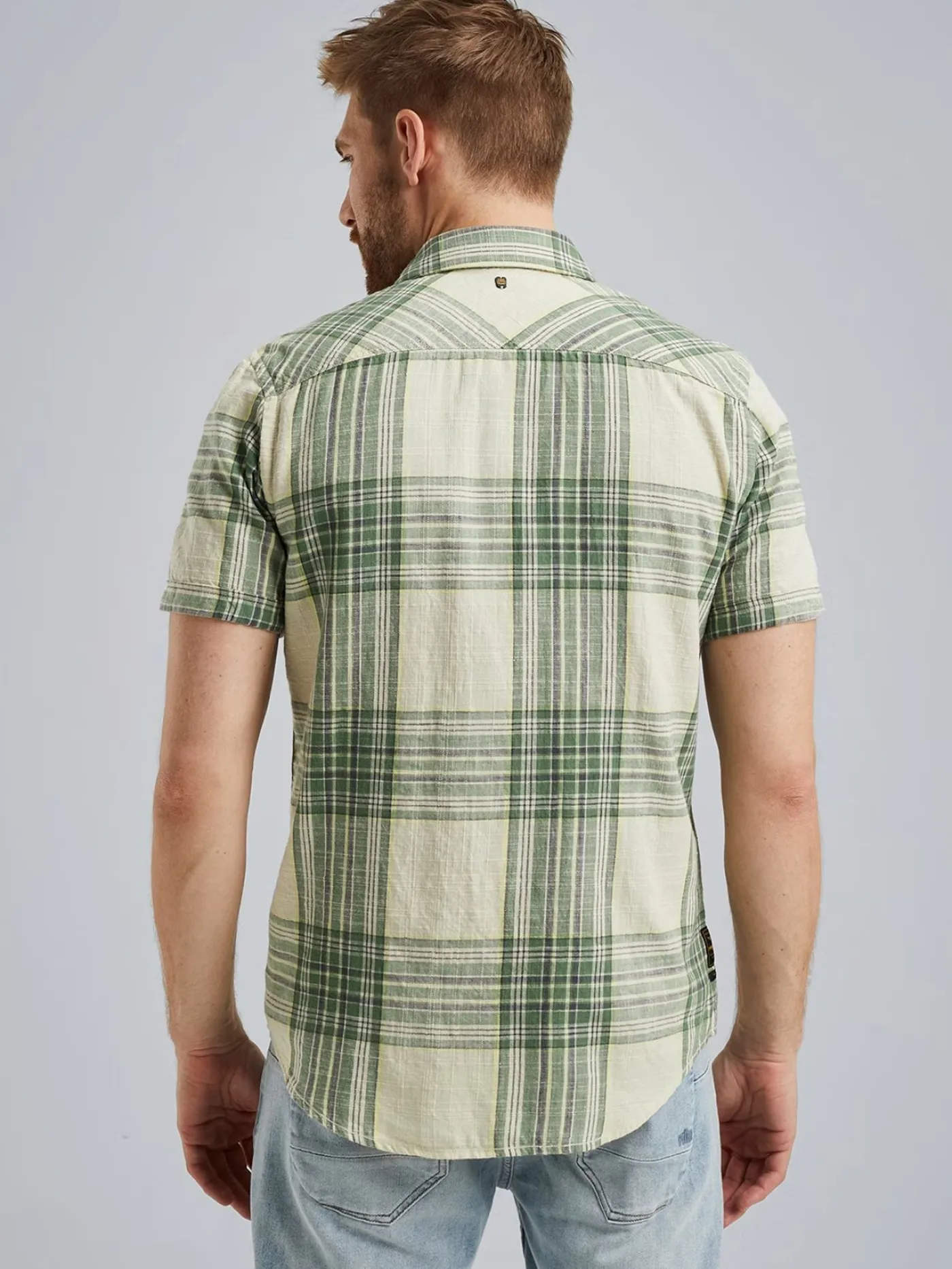 Short Sleeve Shirt Ctn Slub Check