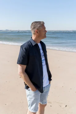 Short Sleeve Shirt Slub Cotton