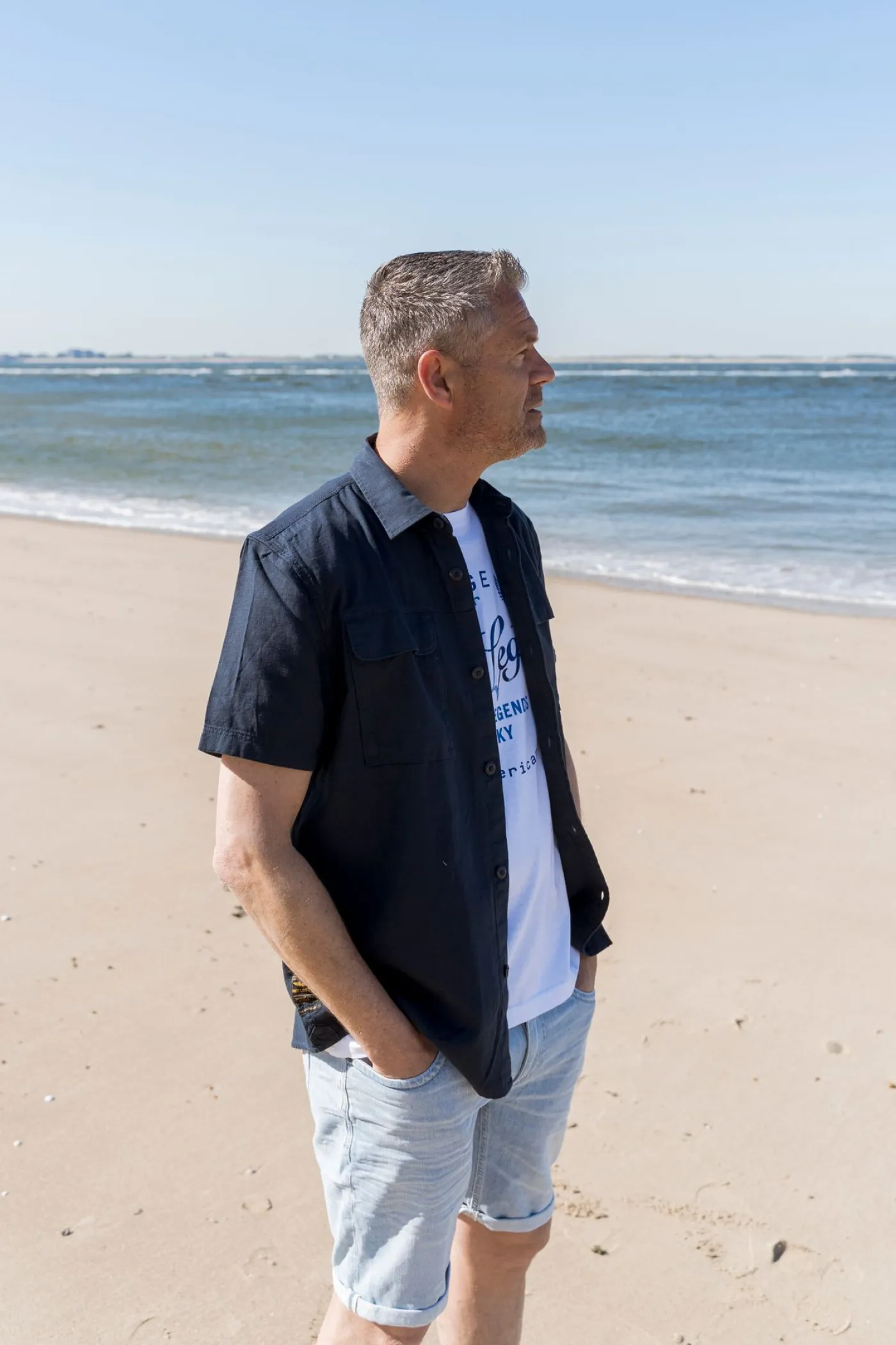 Short Sleeve Shirt Slub Cotton