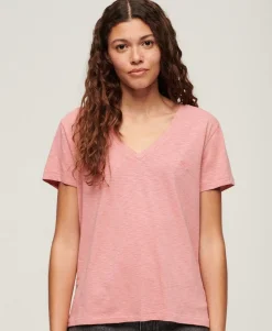 Studios slub emb vee tee