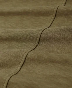 Studios slub emb vee tee