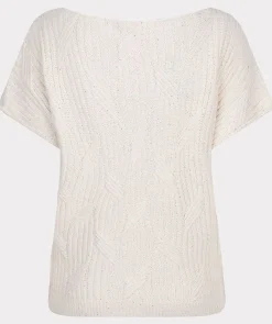 Sweater batwing s/slve slub lurex