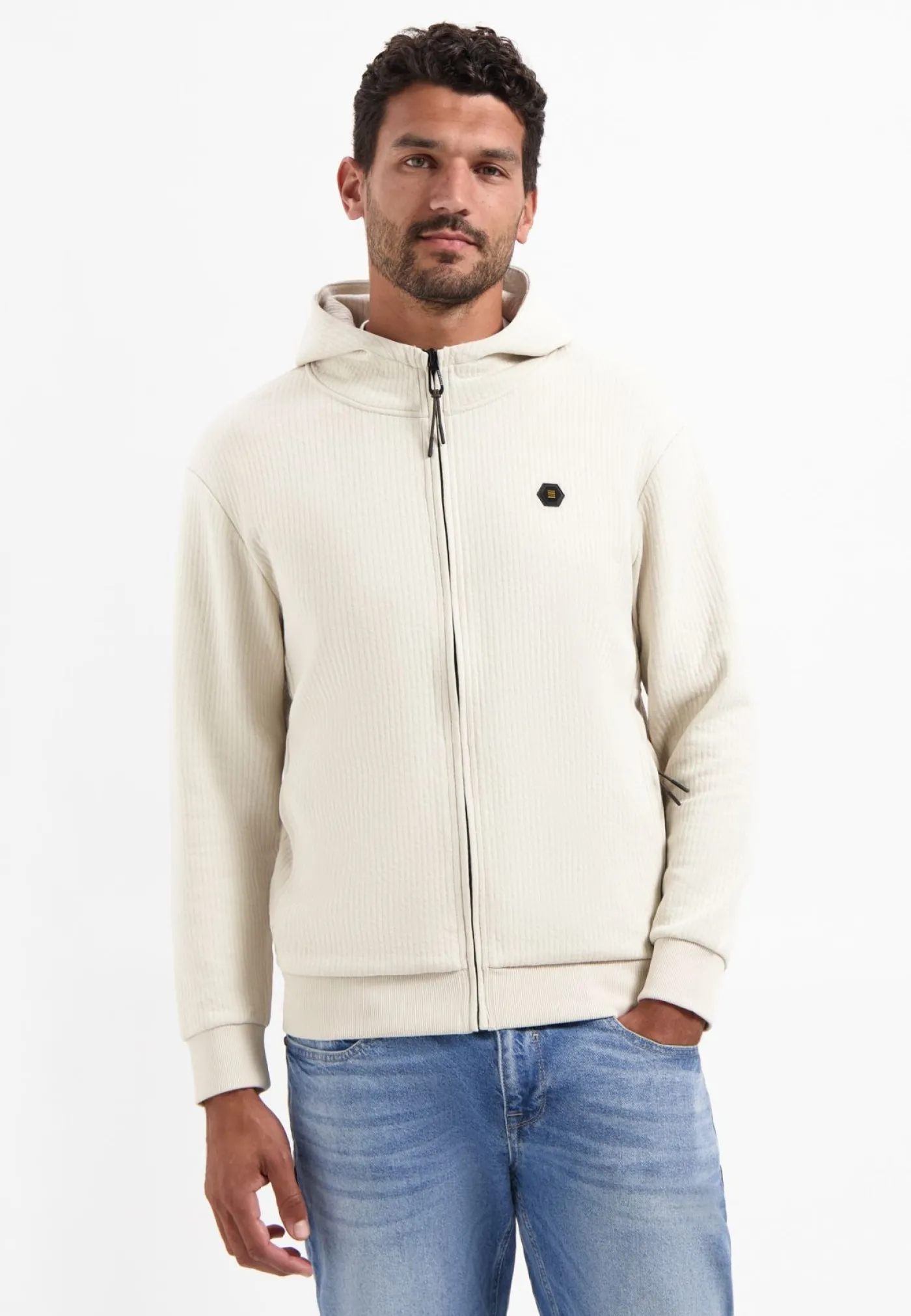 Sweater Full zip Relief Hooded