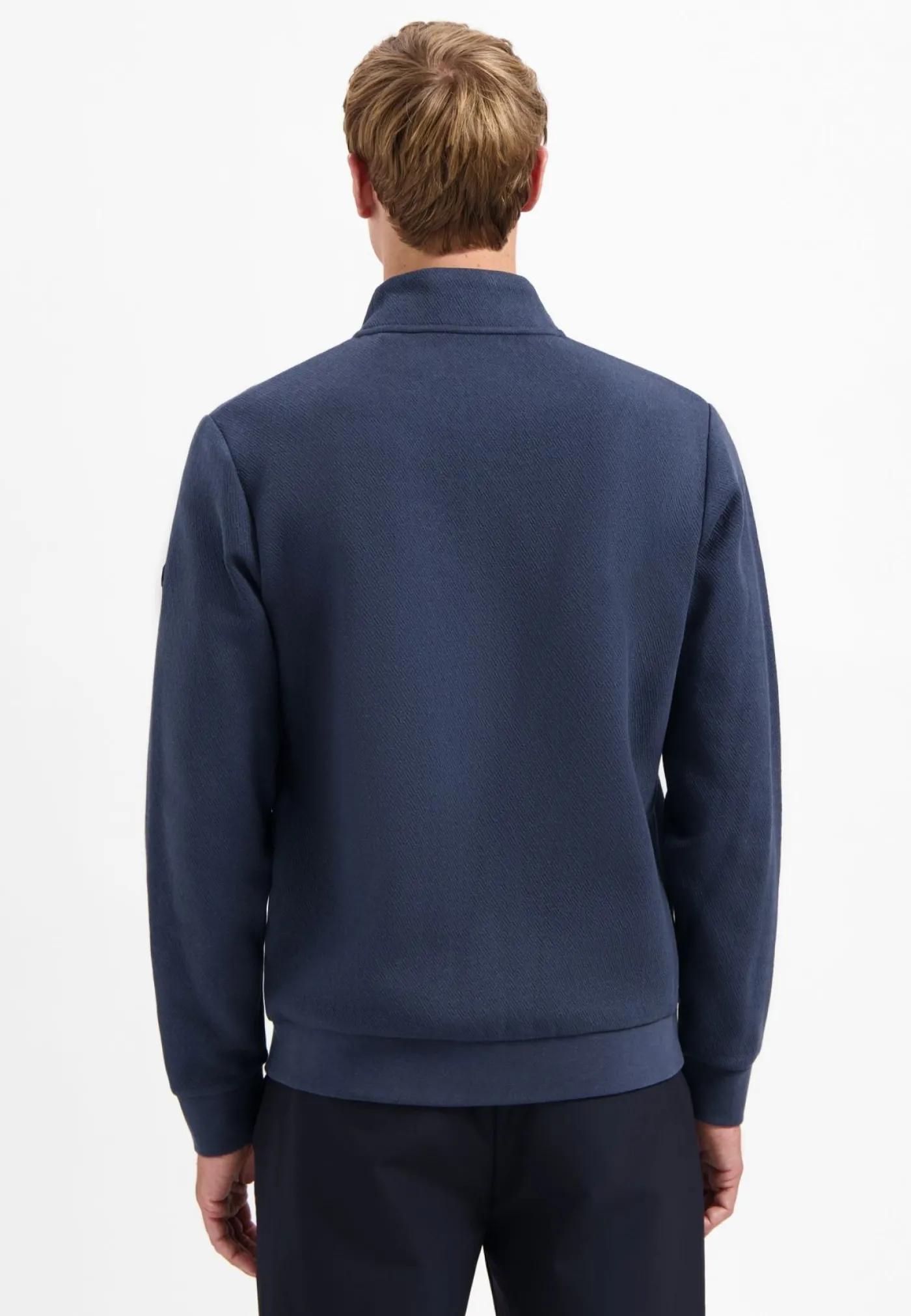 Sweater Full Zip Stand Up-Collar Relief