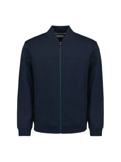 Sweater Full Zipper Jacquard Mix Bomber