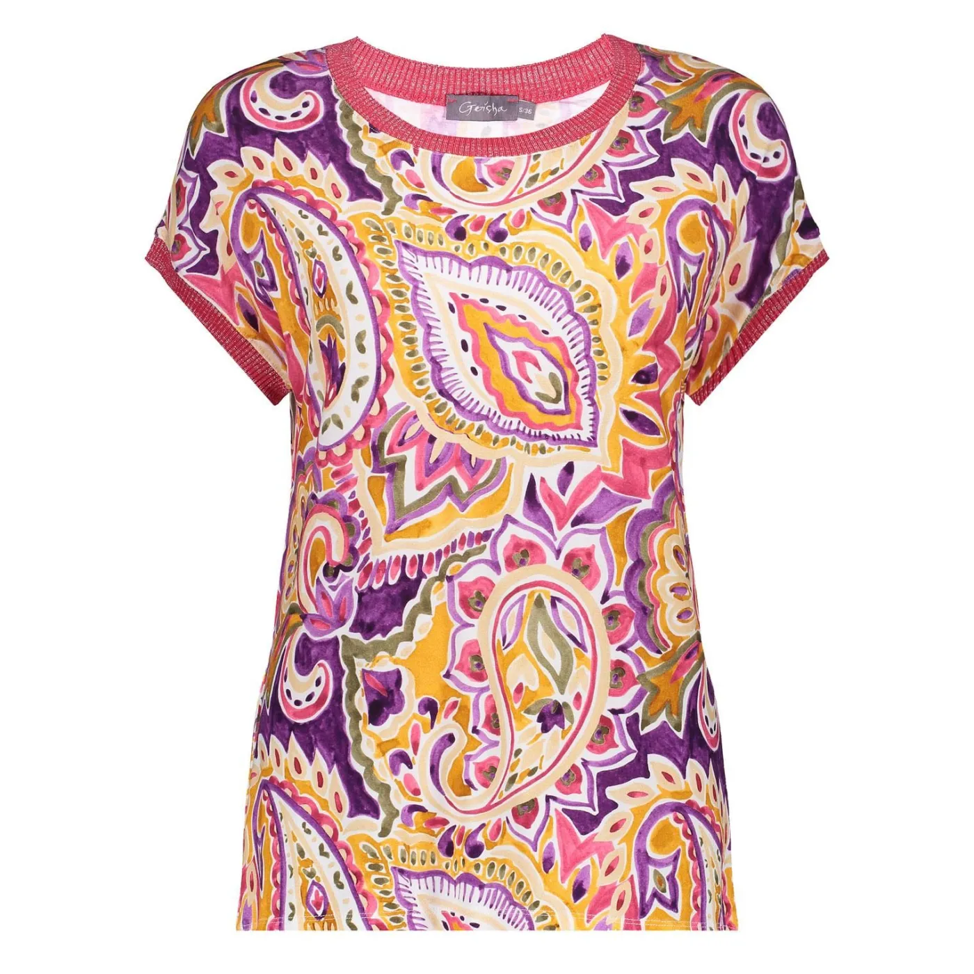 T-shirt AOP fancy rib