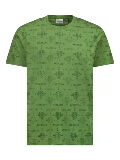 T-Shirt Crewneck Allover Printed Slub