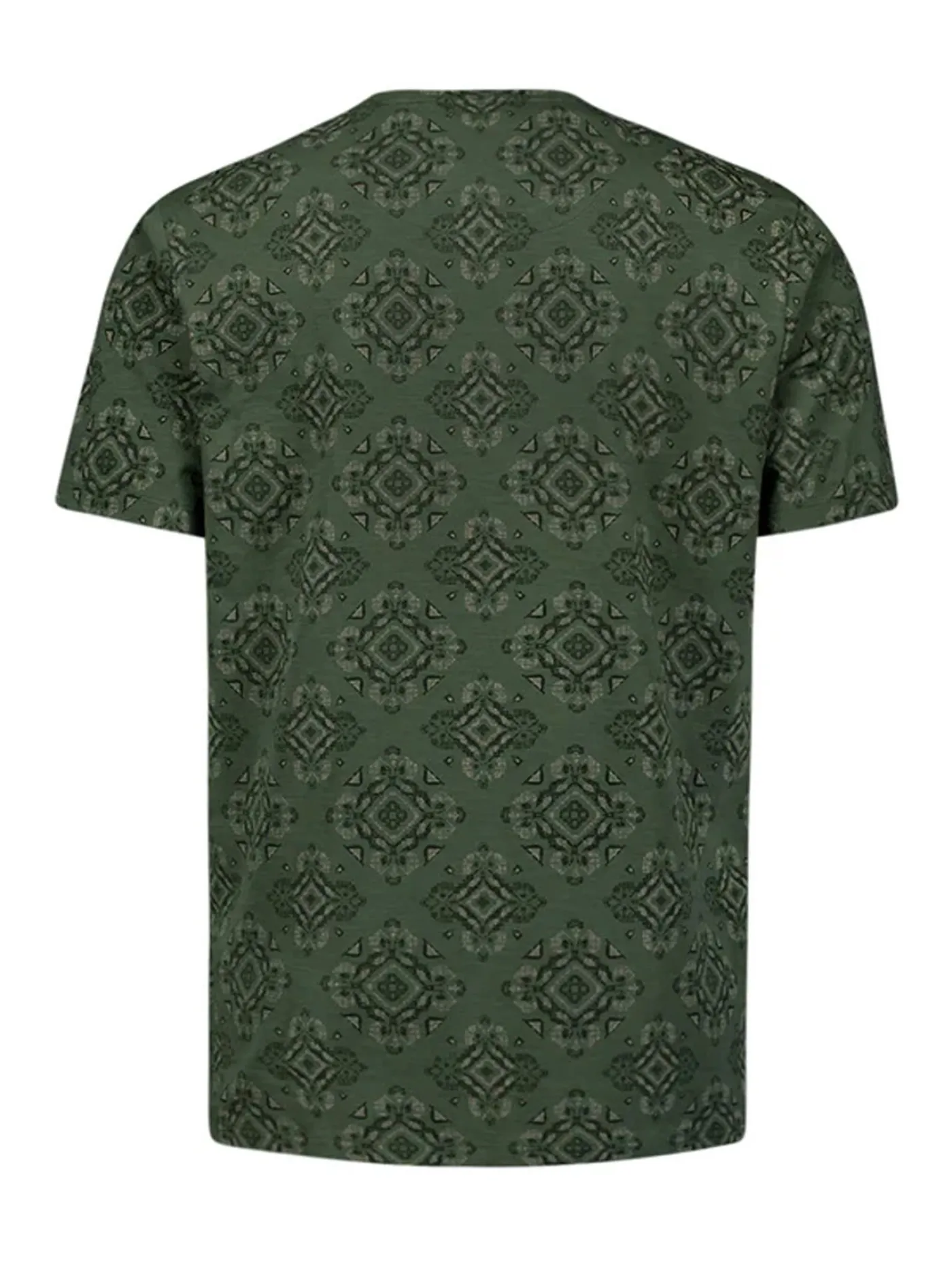 T-Shirt Crewneck Allover Printed Garment Dyed Slub