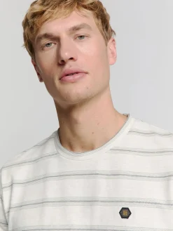 T-Shirt Crewneck Jacquard Stripe