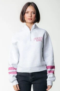 Varsity Logo Relaxed Zip Sweat