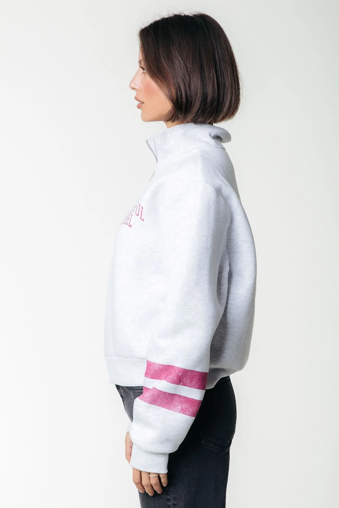 Varsity Logo Relaxed Zip Sweat