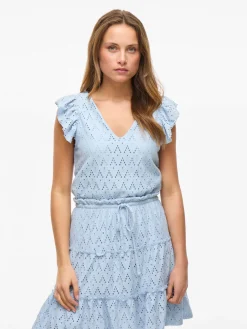 VIAMALINA V-NECK C/S TOP/PB